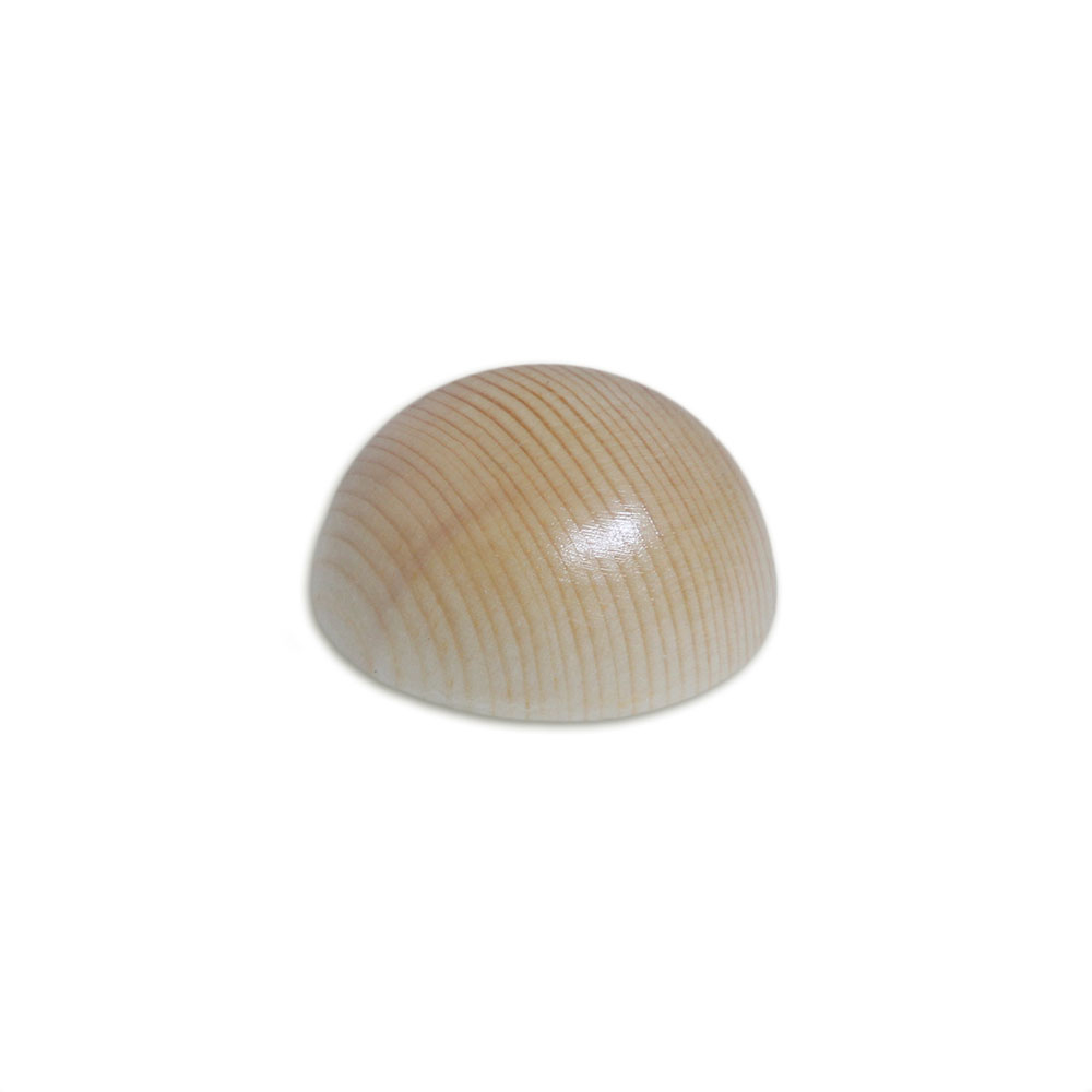Tappo terminale in abete rosso/abete bianco semisferico per corrimano in legno, semisfera in conifera chiara con anelli fini